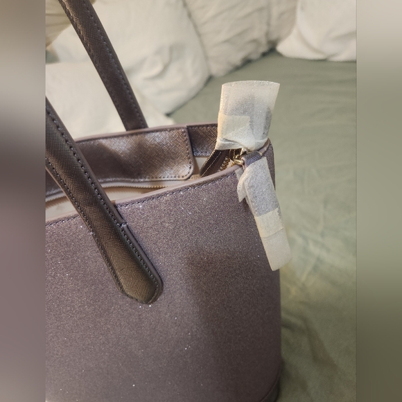 Kate Spade New York Lilac Frost Tinsel Glitter Tote Bag NWOT - Picture 7 of 8